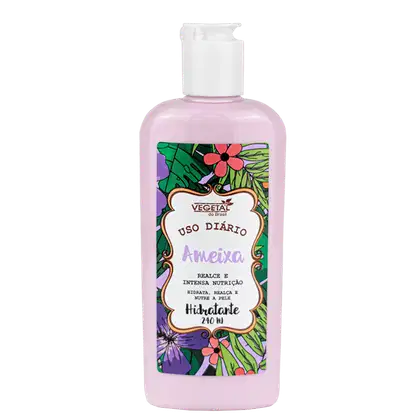 Creme Hidratante Corporal Vegetal do Brasil Uso Diário Ameixa, 240ml.