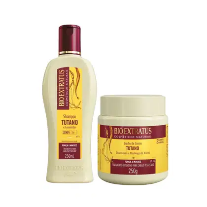 Imagem do produto Kit Shampoo e Máscara Tutano Força e Maciez - Bio Extratus