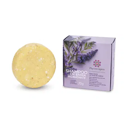 Imagem do produto Shampoo em barra 70g - Lavanda, Jasmin e Gerânio - Para todos os tipos de cabelo