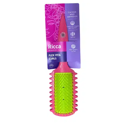Imagem do produto Escova Flex De Fitagem Ricca Rosa Curls Cachos Mais Definidos
