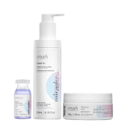 Kit Emáh Hair Care Miracle Nutrition Trio Power, 3 produtos.