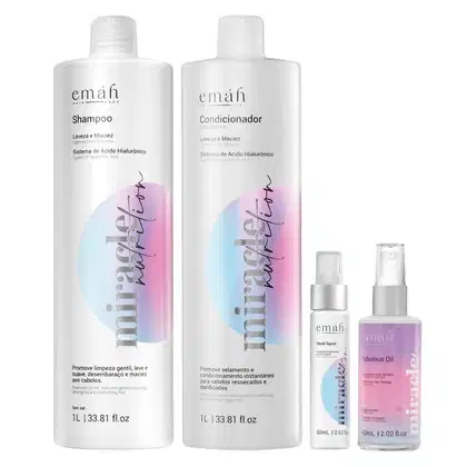 Kit Emáh Hair Care Miracle Nutrition Four Essential, 4 produtos.