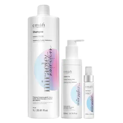Imagem do produto Kit Emáh Miracle Nutrition Lux Salon (3 Produtos)