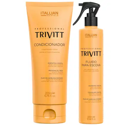 Imagem do produto KIT FLUIDO DE ESCOVA 300 ML E CONDICIONADOR TRIVITT 200ml