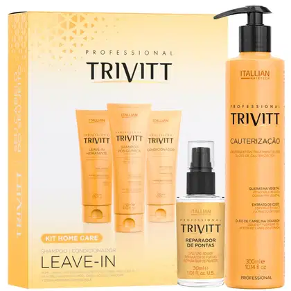 Imagem do produto KIT HOME CARE LEAVE-IN CAUTERIZAÇÃO E REPARADOR DE PONTAS TRIVITT