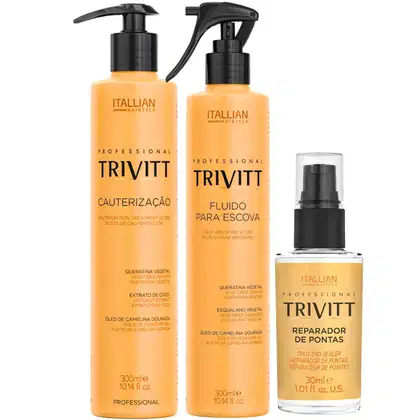 Imagem do produto KIT CAUTERIZAÇÃO FLUIDO E REPARADOR DE PONTAS TRIIVITT 30 ML
