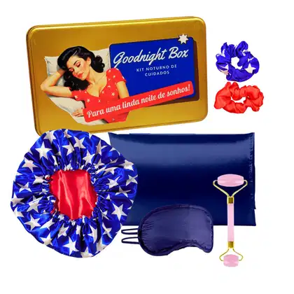 Imagem do produto Kit Presente Lata de acessórios de cabelo e bem-estar Goodnight Box-Soninho da Beleza P
