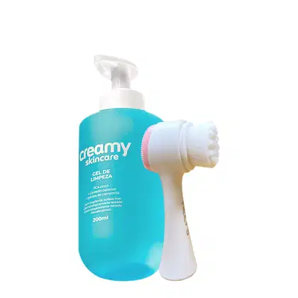 Imagem do produto Kit Creamy Skincare Gel de Limpeza Escova de Limpeza Facial 2 em 1 (2 produtos)
