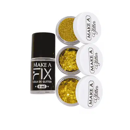 Imagem do produto Kit Brilhow 3 Glitter + Cola Glitter Make A