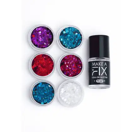 Imagem do produto Kit Shine 6 Glitter + Cola Glitter Make A