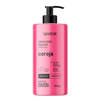 Imagem do produto Sabonete Líquido Cereja Rosto Corpo Hidrata Labotrat 490ml