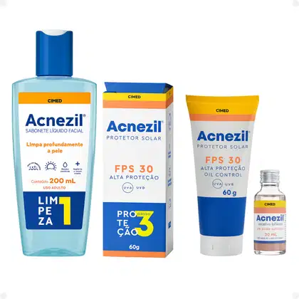 Imagem do produto Kit Cimed Acnezil Trio Proteção (3 Produtos)