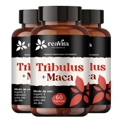 Imagem do produto Kit 03 Tribulus Terrestris com Maca Peruana 60 CÁPS - Reavita