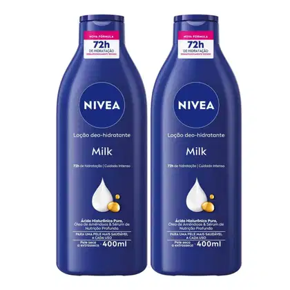 Imagem do produto Kit C2 Loção Corporal Hidratante Milk pele Seca 400ml -Nivea