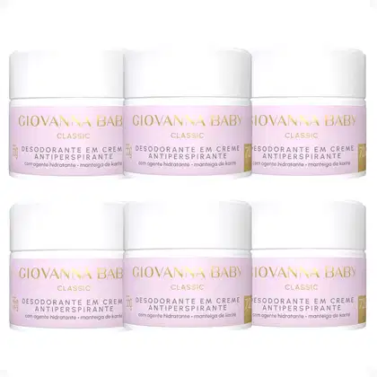 Imagem do produto Kit Giovanna Baby Classic: 6 Desodorantes em Creme Antiperspirante 55g