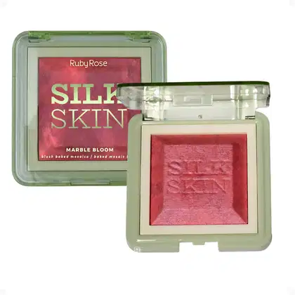 Imagem do produto Ruby Rose Silk Skin Baked Mosaico Marble Bloom Pink Eclat - Blush em Pó 8g