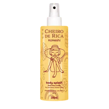 Imagem do produto Body Splash Corporal Cheiro de Rica N2 Kokeshi 200ml Floral Fresco Frutado