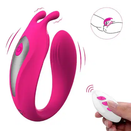 Imagem do produto Vibrador de casal com controle remoto mody 12 vibrações Cor Pink