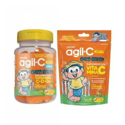 Imagem do produto Kit Agil C Plus com 40 e Agil C Kids com 25 Gomas - Pharlab