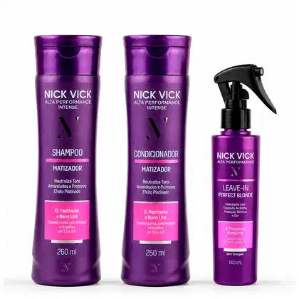 Imagem do produto Kit NICK VICK Matizador Loiros (Shampoo, Cond. e Spray Loiros Iluminados)
