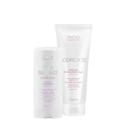 Imagem do produto Kit Amend Essencial Seca Sem Frizz Equilíbrio do Ph Leave-in Acidificante (2 produtos)