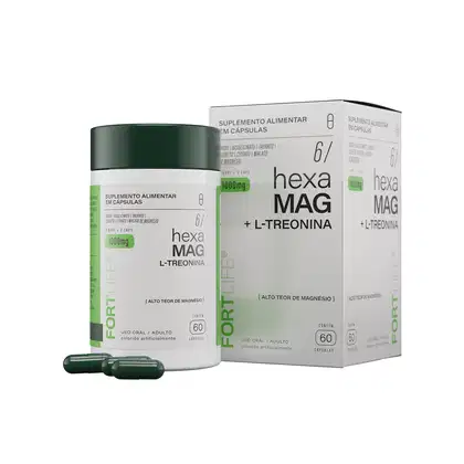 Imagem do produto FortLife Pharma Hexa Mag + L-Treonina - Suplemento Vitamínico (60 Cápsulas)