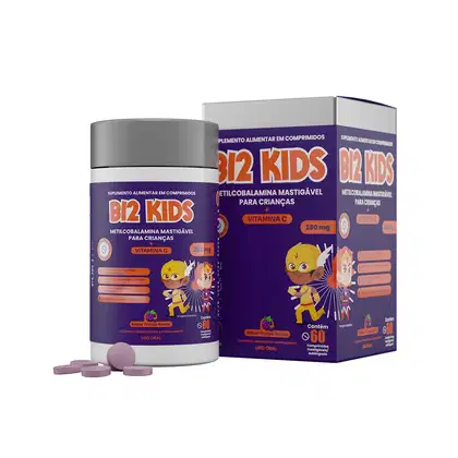 Imagem do produto FortLife Pharma Vitamina B12 Kids - Suplemento Vitamínico (60 Cápsulas)