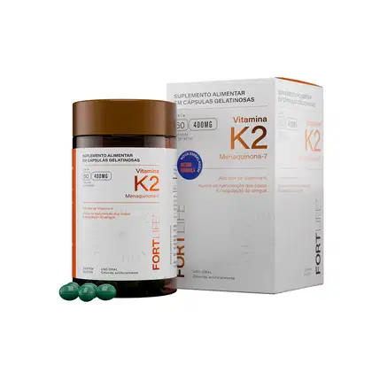 Imagem do produto FortLife Pharma Vitamina K2 - Suplemento Vitamínico (60 Cápsulas)
