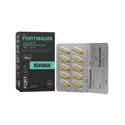 Imagem do produto FortLife Pharma FortMagri Black Berberina - Suplemento Vitamínico (60 Cápsulas)
