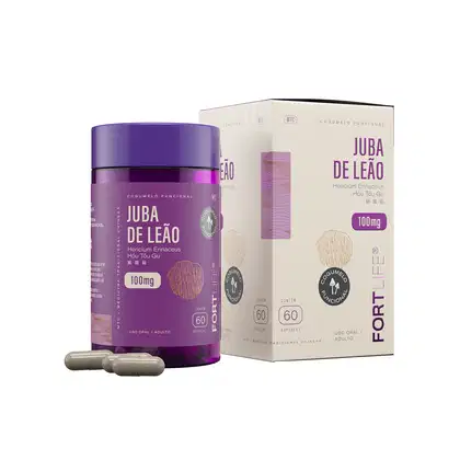 Imagem do produto FortLife Pharma Juba de Leão 100mg - Suplemento Vitamínico (60 Cápsulas)