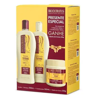 Imagem do produto Bio Extratus Kit Tutano Shampoo 500ml + Condicionador 500ml + Banho de Creme 230g