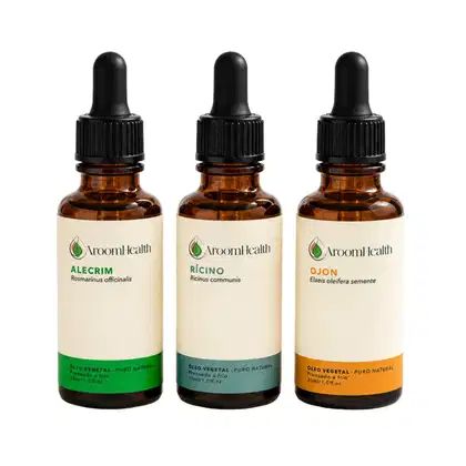 Imagem do produto Kit óleos vegetais de Alecrim, Semente de Ojon/Batana e Rícino - 30 ml cada