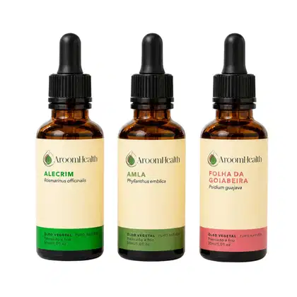 Imagem do produto Kit de óleos vegetais de Alecrim, Amla e Folha da Goiabeira – 30 ml cada