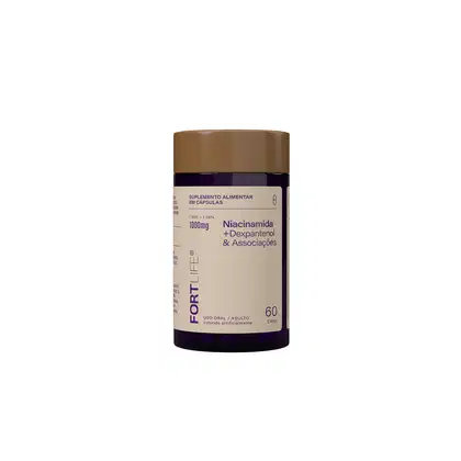 Suplemento Alimentar FortLife Pharma Niacinamida + Dexpantenol & Associações, 60 cápsulas.