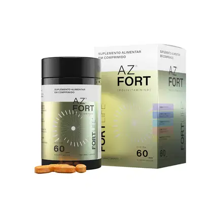 Suplemento Alimentar FortLife Pharma AZ Fort, 60 comprimidos.