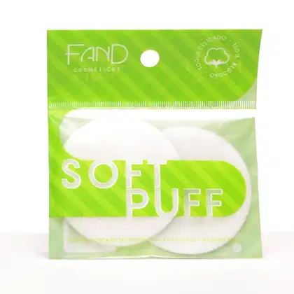 Esponja para Aplicação de Maquiagem Fand Cosméticos Soft Puff, 2 unidades.