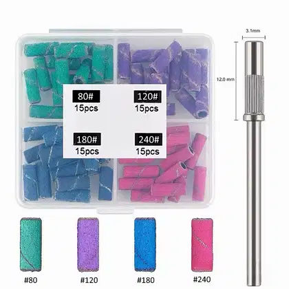 Imagem do produto DAFU - Kit com 60 Refils Slim + Broca Fininha Para Lixa Bits Mini Mandril Motor Elétrica