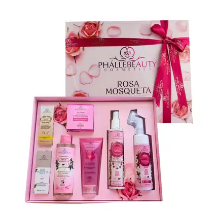 Imagem do produto Kit Rosa Mosqueta Facial 7 Itens Phállebeauty Presente Skincare Cuidado Facial