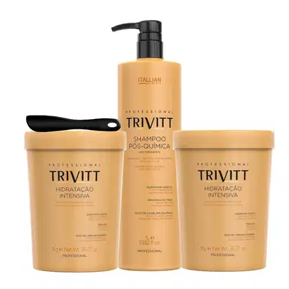 Imagem do produto Trivitt Profissional Kit Shamapoo Pós Quimica + 2 Hidratação Intensiva 1Kg