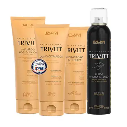 Imagem do produto Kit Trivitt Home Care Manutenção + Spray Brilho Intenso (4 Itens)