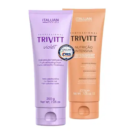 Imagem do produto Máscara Trivitt Matizante 200g + Nutrição Intensiva 200g – Cabelos Loiros e Nutridos