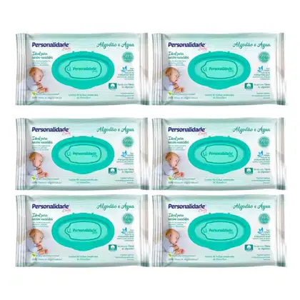 Imagem do produto Kit C6 Toalha Umedecida Baby Algodão e Água C50  – Eurofral