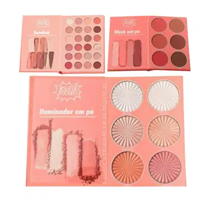 Imagem do produto O Livro da Beleza, Paleta Sombras, Iluminador e Blush – Make Completa e Alta Pigmentação