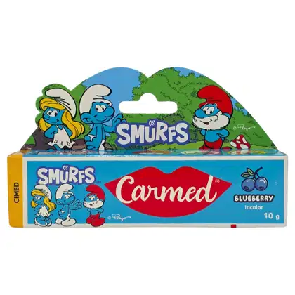 Imagem do produto Cimed Carmed Hidratante Labial Os Smurfs Blueberry Incolor 10g