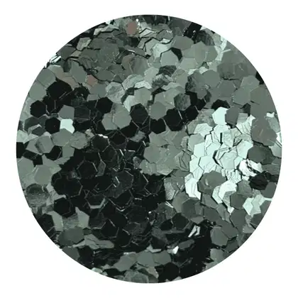 Imagem do produto Glitter Hexagonal Azul Metalizado com Reflexo Prateado 3g