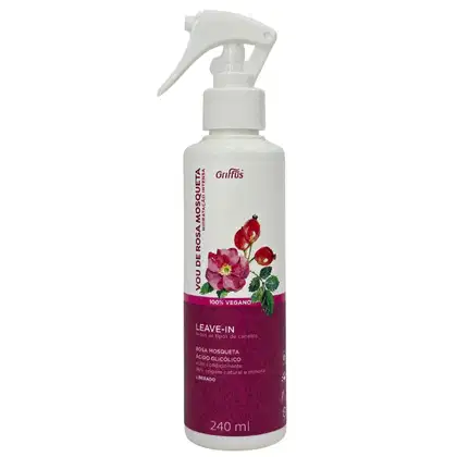 Imagem do produto Griffus Vou de Rosa Mosqueta Leave-in Hidratação Intensa Vegano 240ml