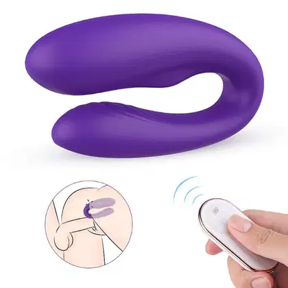 Imagem do produto Vibrador de Casal com Vibrações e Controle -Roxo|Viviana-RCT