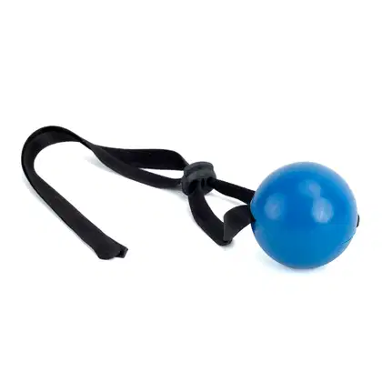 Imagem do produto Mordaça Bola com Alça em Cetim - Azul | La Pimienta Sado