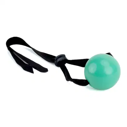 Imagem do produto Mordaça Bola com Alça em Cetim - Verde | La Pimienta Sado