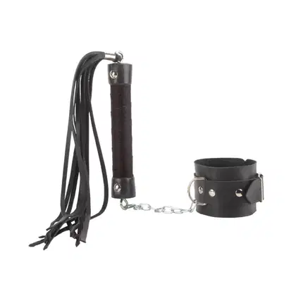 Imagem do produto Bracelete com Chicote - 37 cm - Preto | La Pimienta Sado